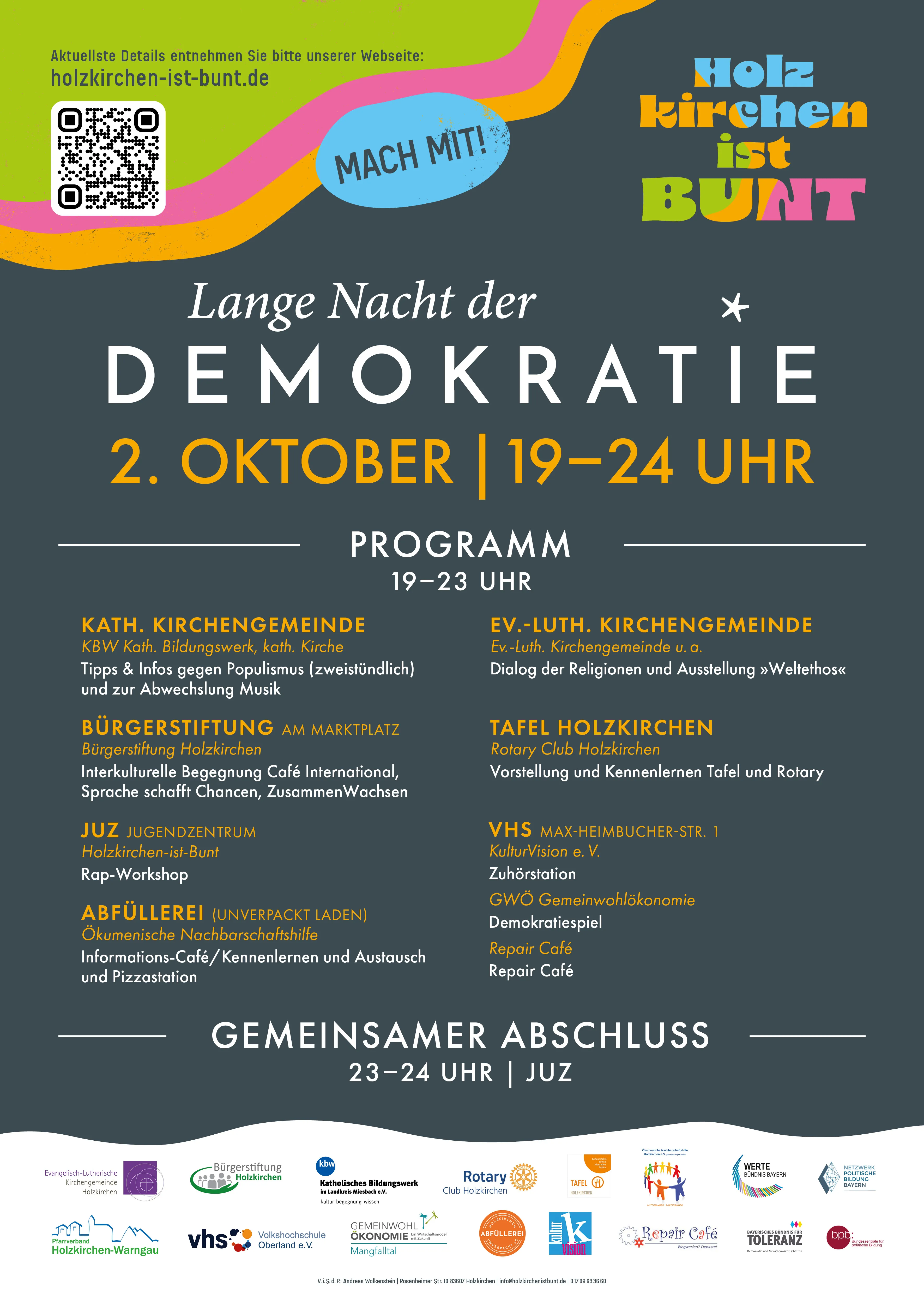 Lange Nacht der Demokratie - 02. Oktober 19 - 24 Uhr